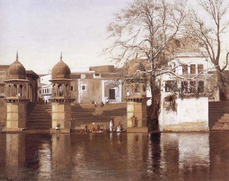 Lockwood de Forest One of the Twenty-four Ghats at Mathura Norge oil painting art